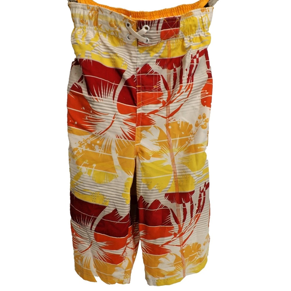 OP Ocean Pacific Hawiian Style Swim Trunks Board Shorts: Boys Large (10-12)